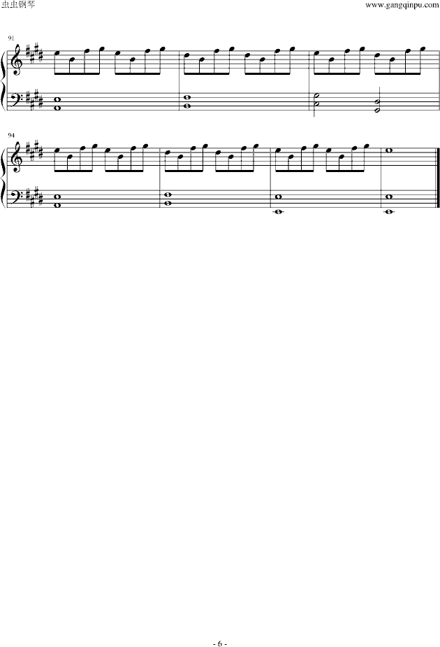 阳光宅男 周杰伦 吴凌云编制版(钢琴谱)6