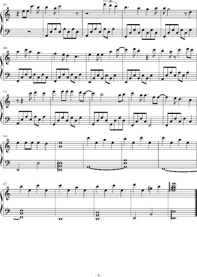 回忆的沙漏(钢琴谱)5