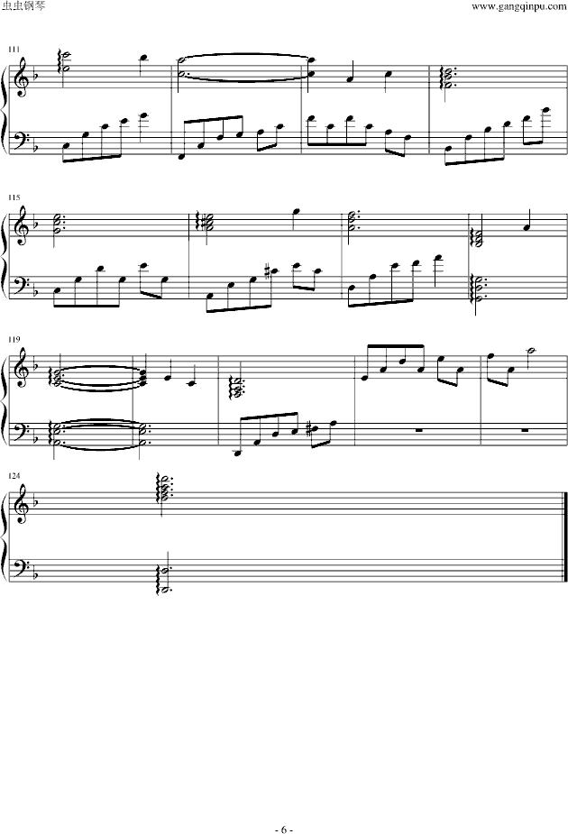 假如爱有天意又名灰色空间（绝对原版）(钢琴谱)6