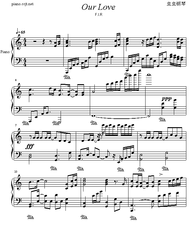 我们的爱(钢琴谱)1
