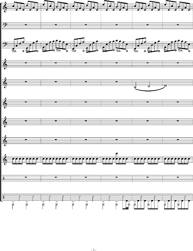 虚伪的做作(钢琴谱)3