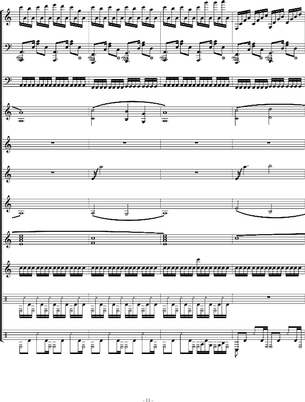 虚伪的做作(钢琴谱)11