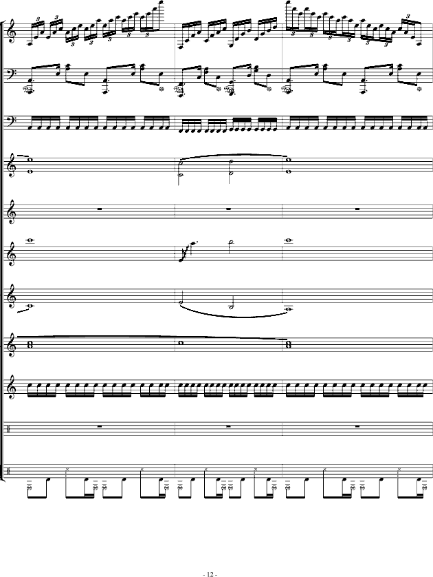 虚伪的做作(钢琴谱)12
