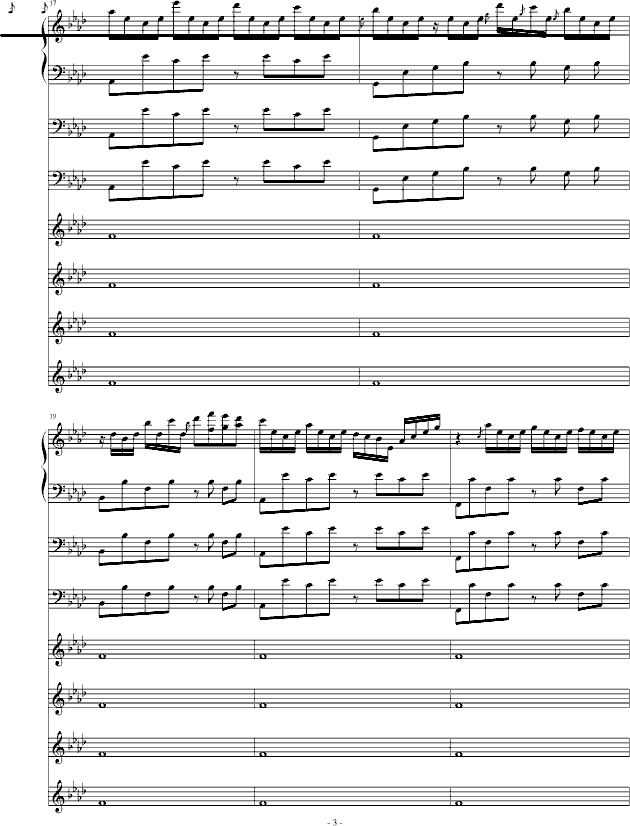 屋顶上的猫(钢琴谱)3