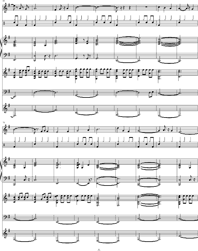 沙漠风暴中的勇士(钢琴谱)5