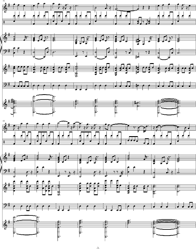 沙漠风暴中的勇士(钢琴谱)3
