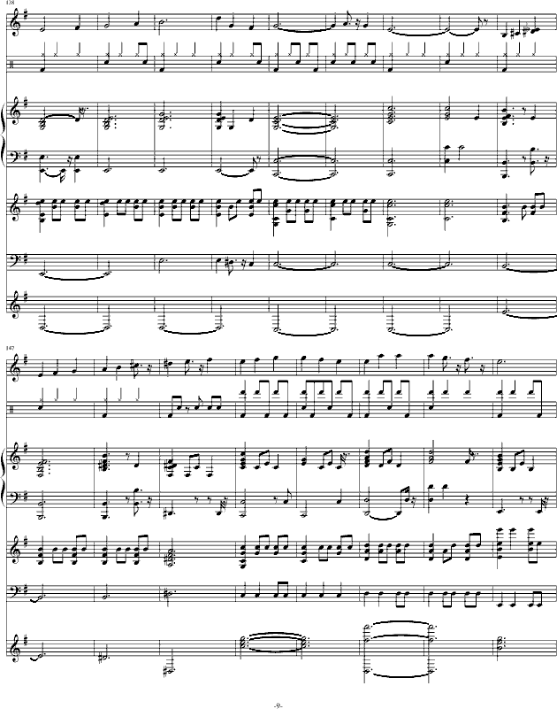沙漠风暴中的勇士(钢琴谱)9