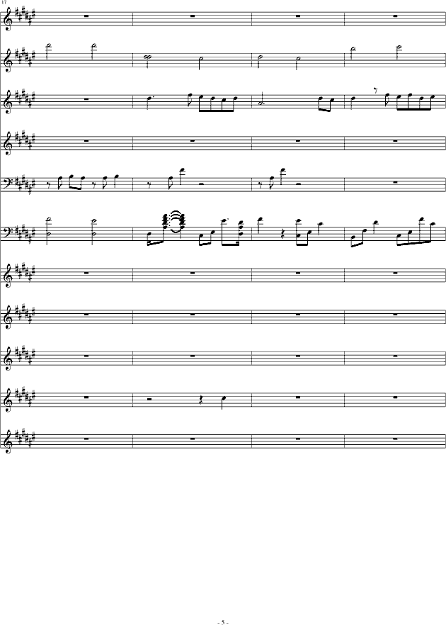 星语心愿(钢琴谱)5