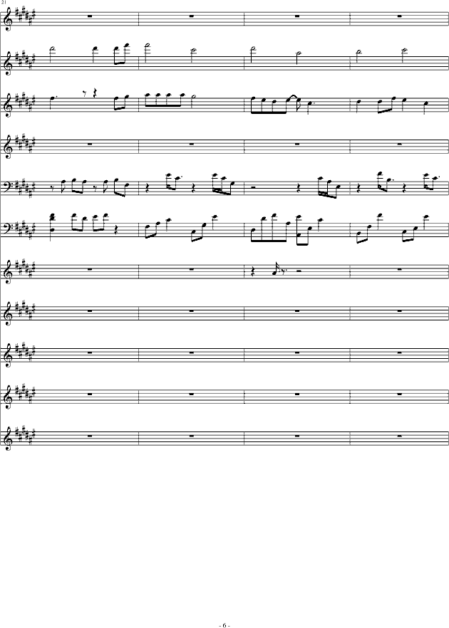 星语心愿(钢琴谱)6