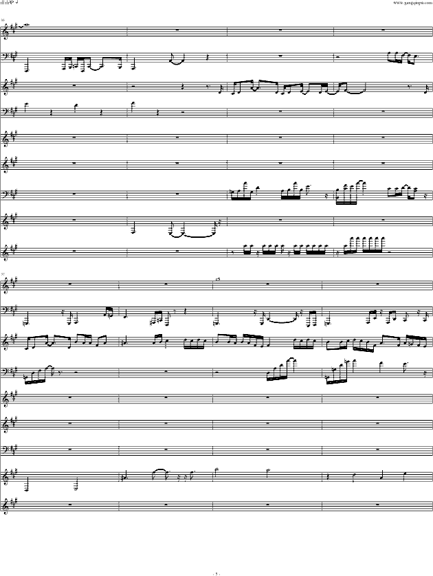 七月七日晴(钢琴谱)5
