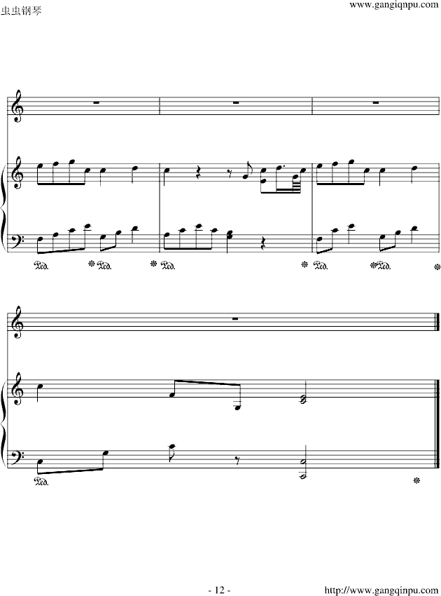 蒲公英的约定(钢琴谱)12