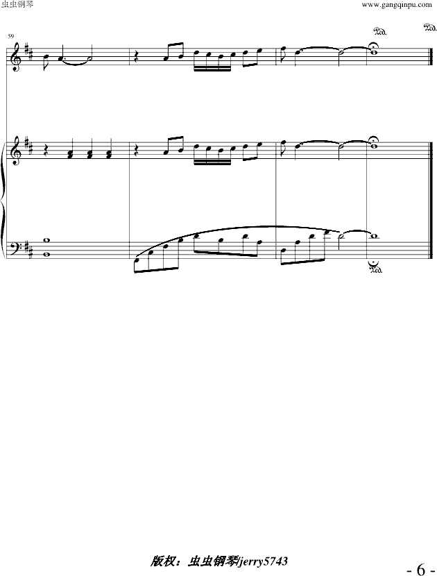 把我的悲伤留给自己(钢琴谱)6