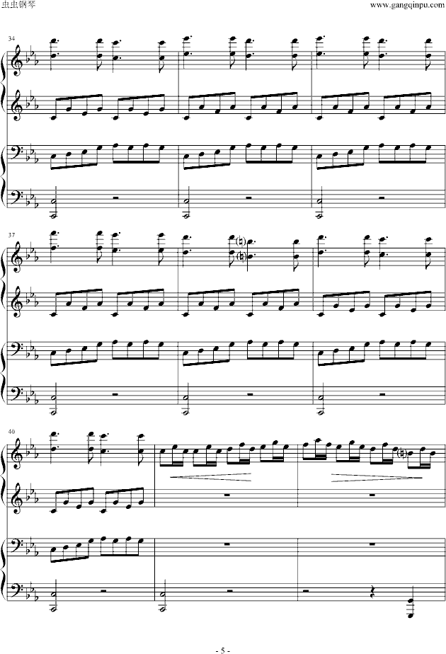 逆鳞狂想曲(钢琴谱)5
