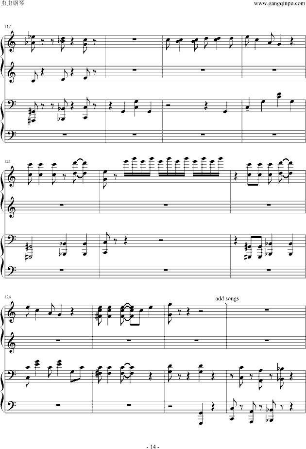逆鳞狂想曲(钢琴谱)14