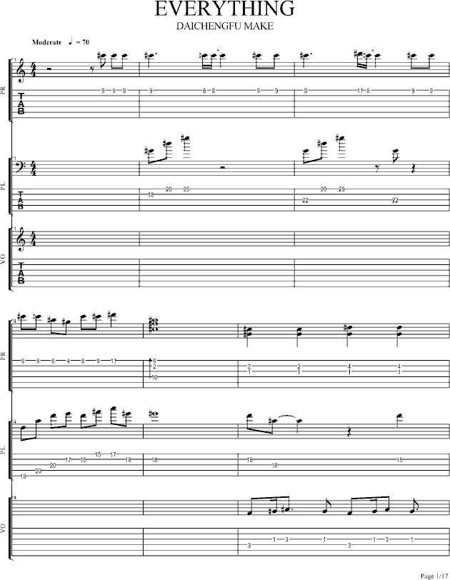 王力宏EVERYTHING（完美弹唱版）(钢琴谱)1
