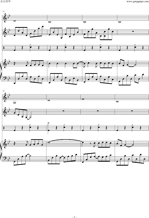 黄昏—简约版(钢琴谱)3