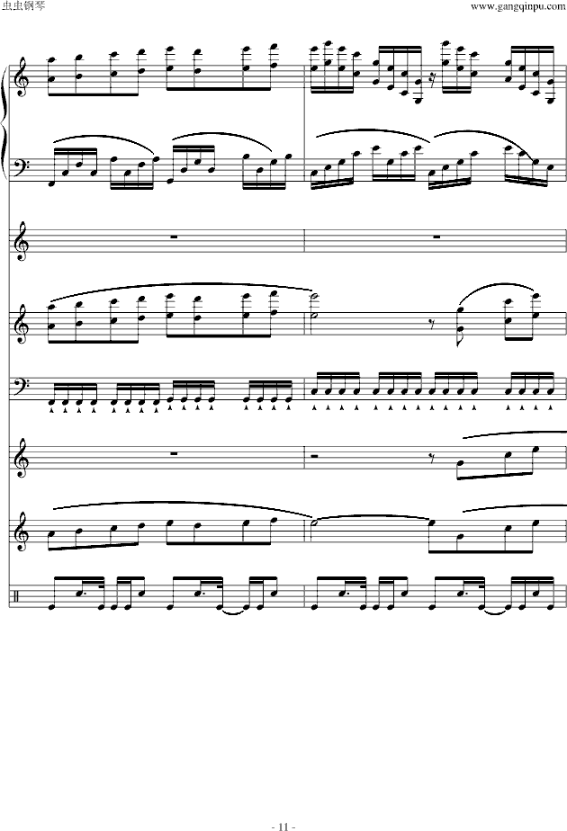 小雨写立可白II（文武贝编曲版）(钢琴谱)11