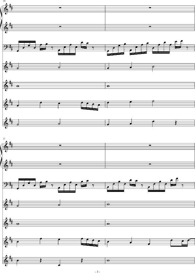 依然黑白键(钢琴谱)3