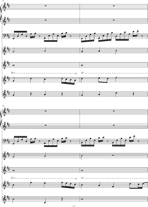依然黑白键(钢琴谱)5