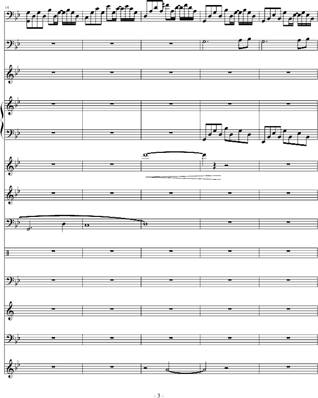 悲伤奏鸣曲(钢琴谱)3