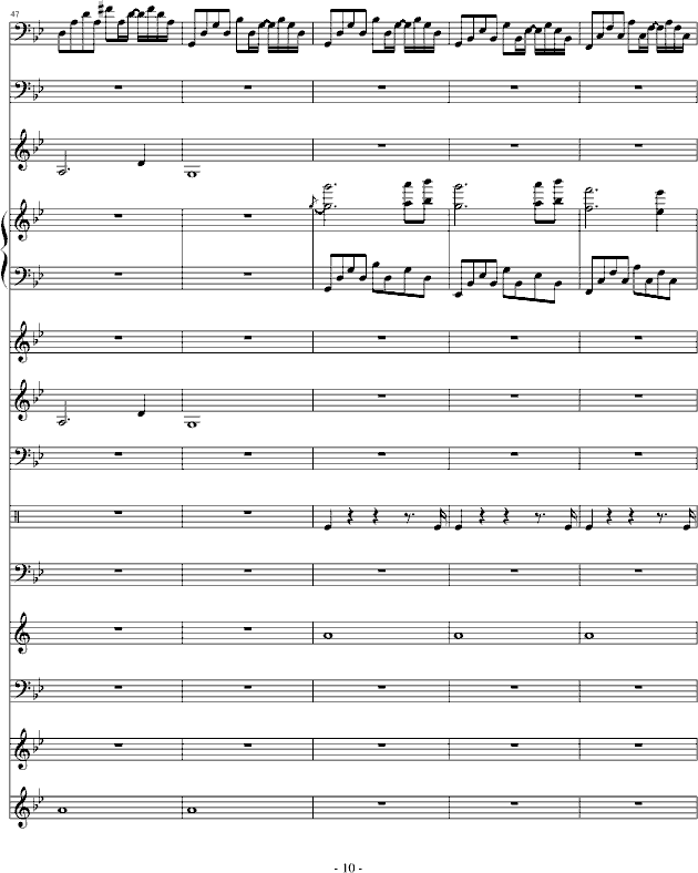 悲伤奏鸣曲(钢琴谱)10