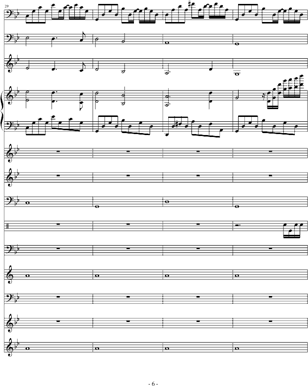 悲伤奏鸣曲(钢琴谱)6