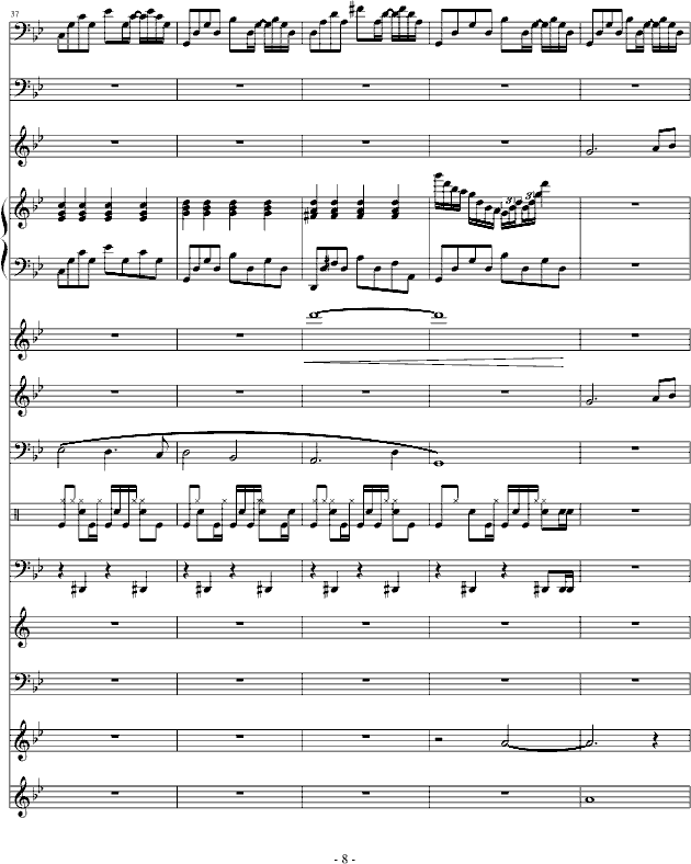 悲伤奏鸣曲(钢琴谱)8