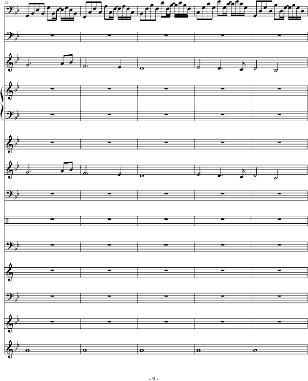悲伤奏鸣曲(钢琴谱)9