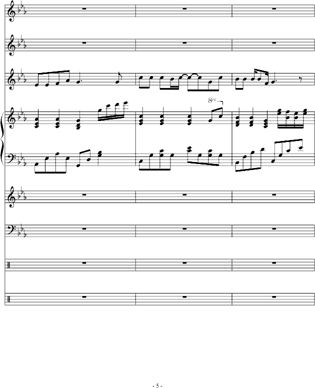 想到你我就会流泪(钢琴谱)5