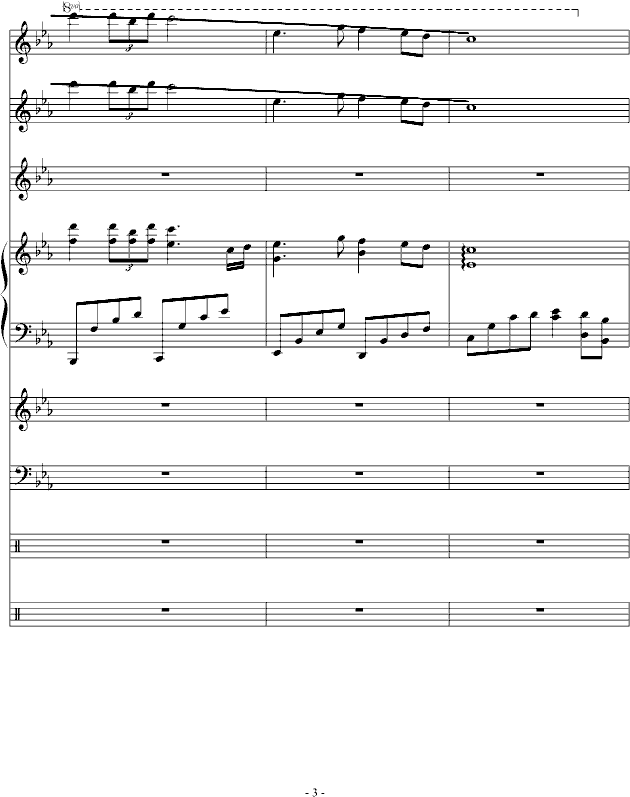 想到你我就会流泪(钢琴谱)3