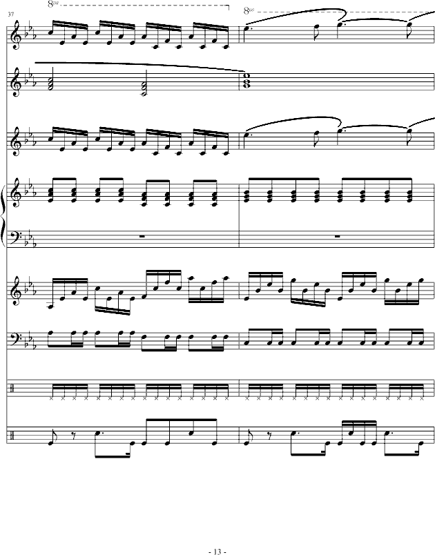 想到你我就会流泪(钢琴谱)13
