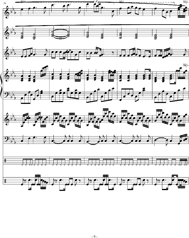 想到你我就会流泪(钢琴谱)9