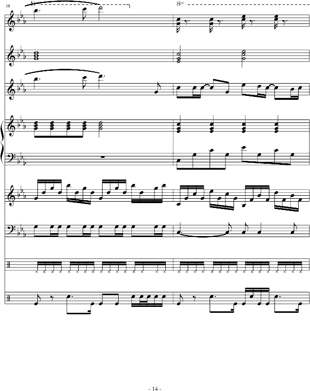 想到你我就会流泪(钢琴谱)14