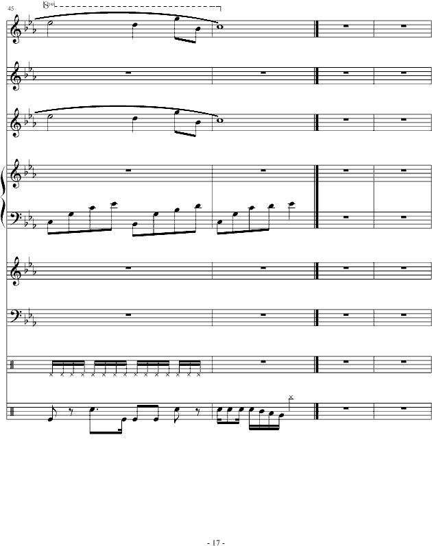 想到你我就会流泪(钢琴谱)17