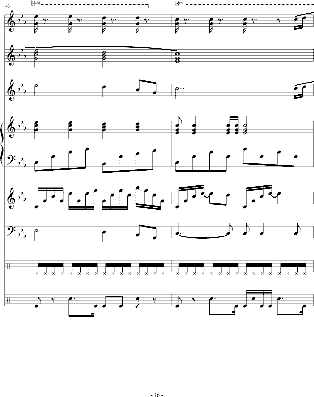 想到你我就会流泪(钢琴谱)16