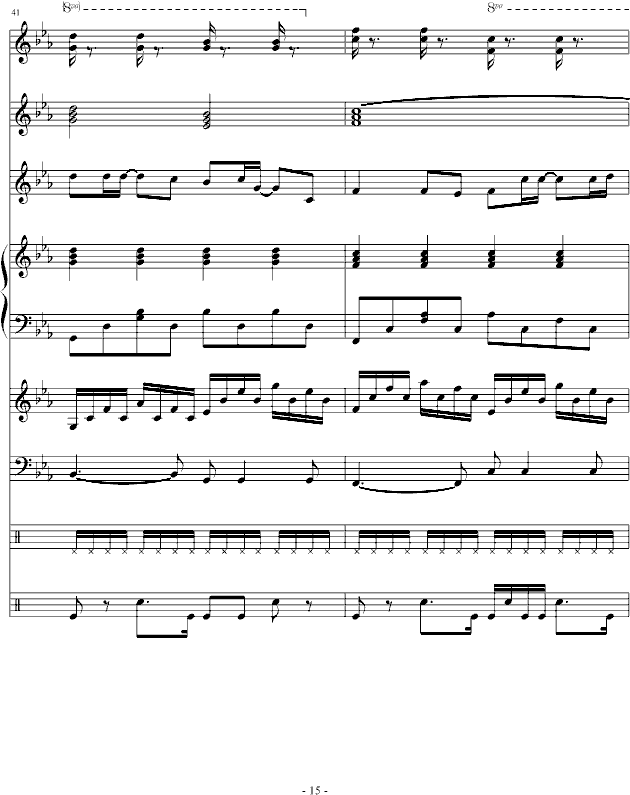 想到你我就会流泪(钢琴谱)15