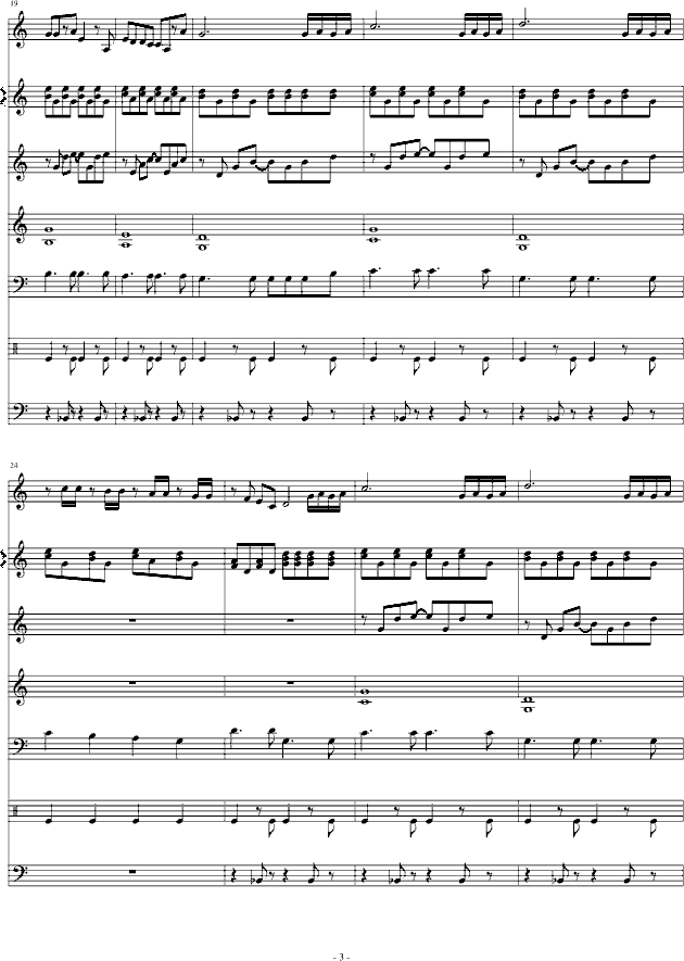 如果你是我的女朋友(钢琴谱)3