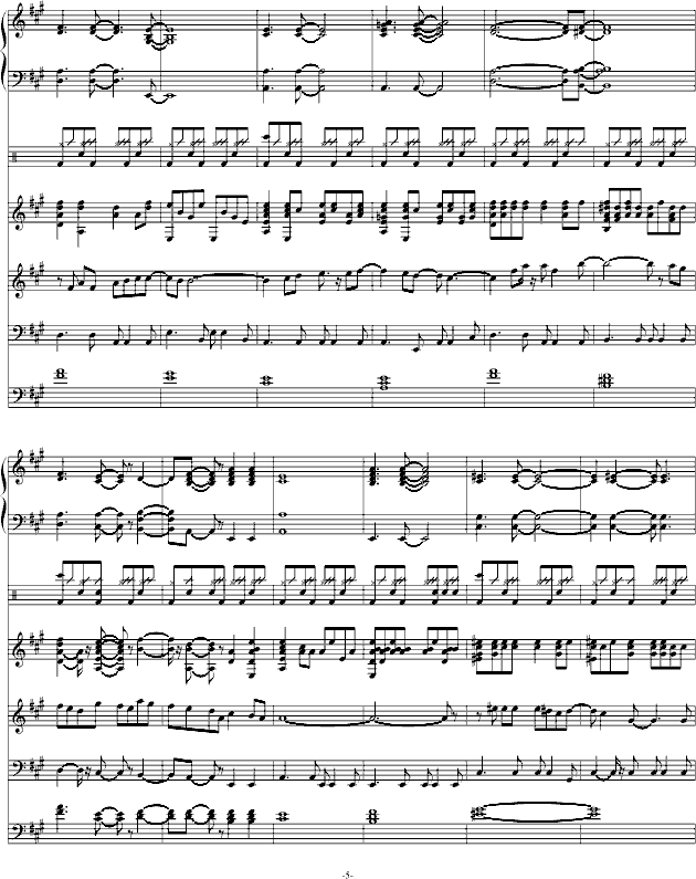 上传的MP3错误，请忽略本谱(钢琴谱)5
