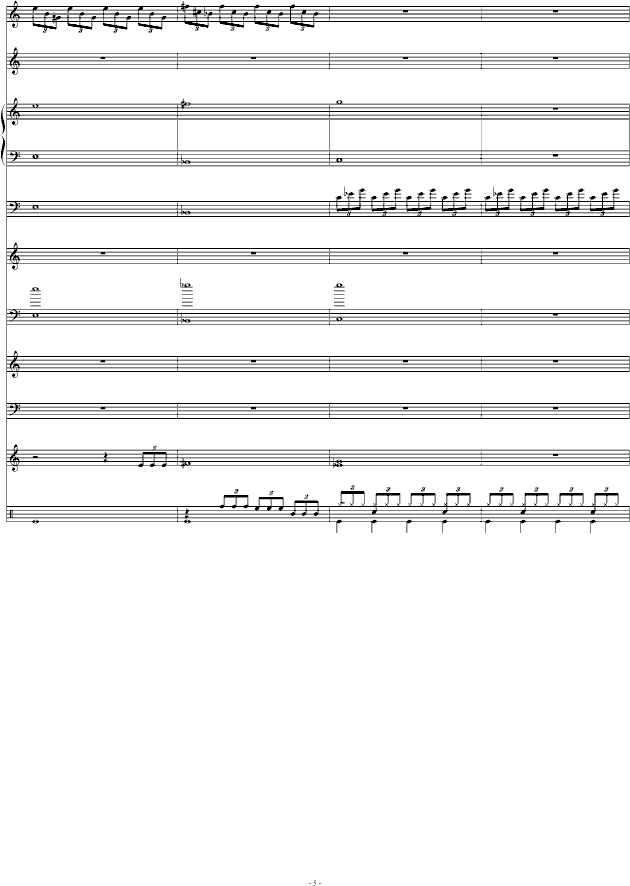 哭泣的死神(钢琴谱)5