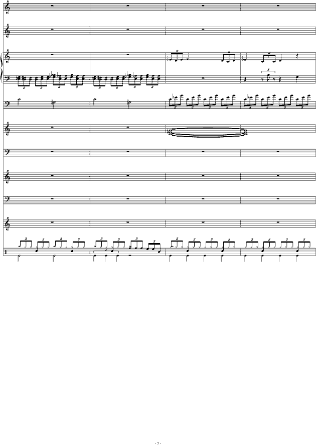 哭泣的死神(钢琴谱)7