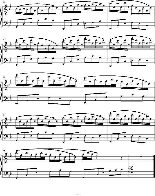 桃花凝水飘(钢琴谱)6