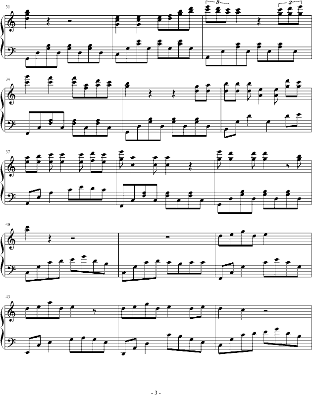 忍不住想着你(钢琴谱)3