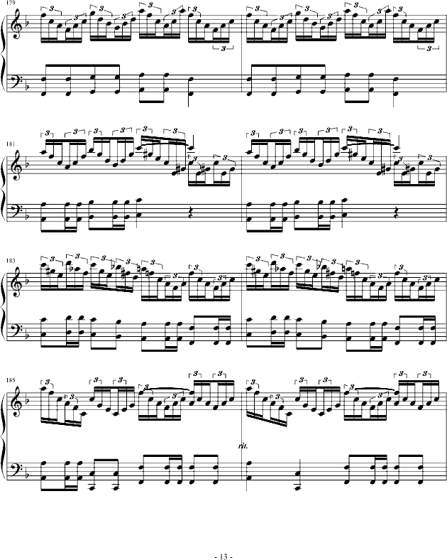 两只老虎狂想曲(钢琴谱)13