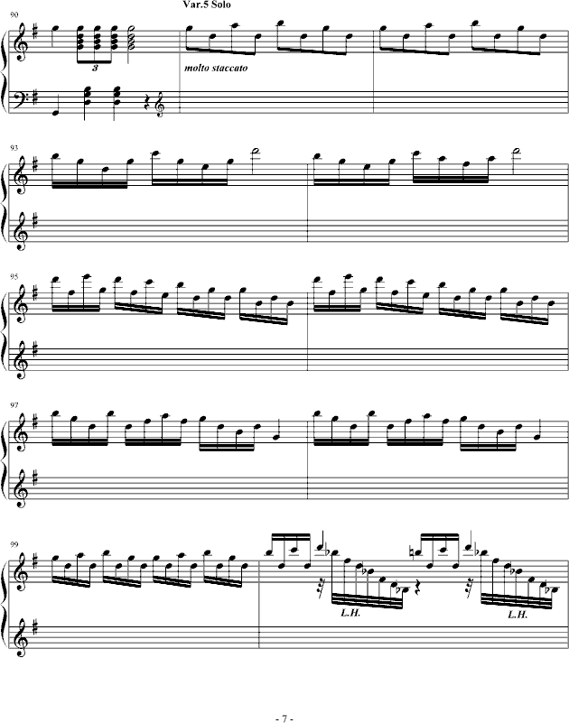 两只老虎狂想曲(钢琴谱)7