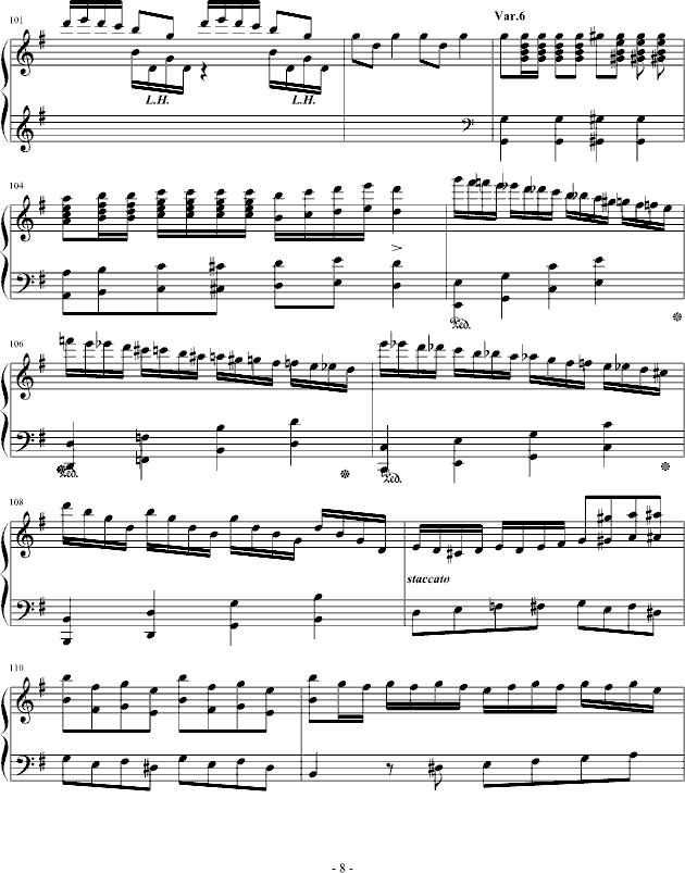 两只老虎狂想曲(钢琴谱)8