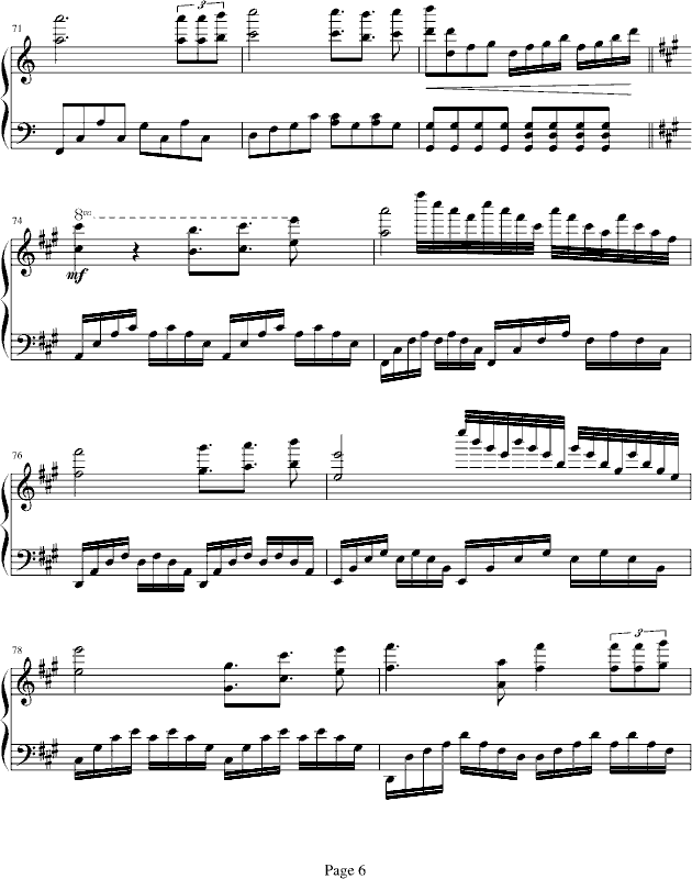 浅蓝色的爱情(钢琴谱)6
