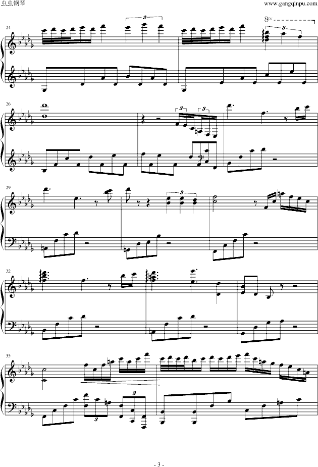 梦醒时分(钢琴谱)3