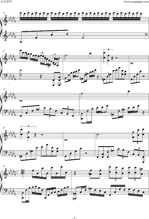 梦醒时分(钢琴谱)5