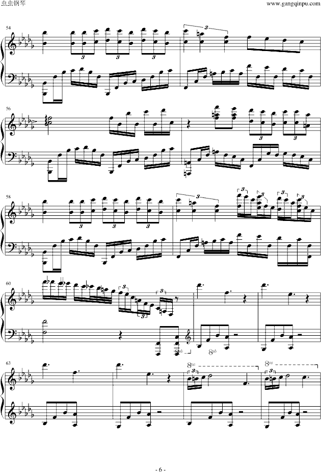 梦醒时分(钢琴谱)6