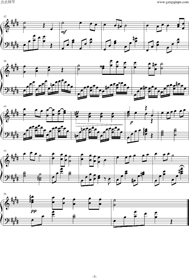 小时候(钢琴谱)3